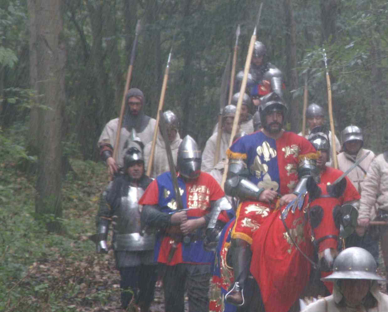 During filming of Owain Glyndwr.
