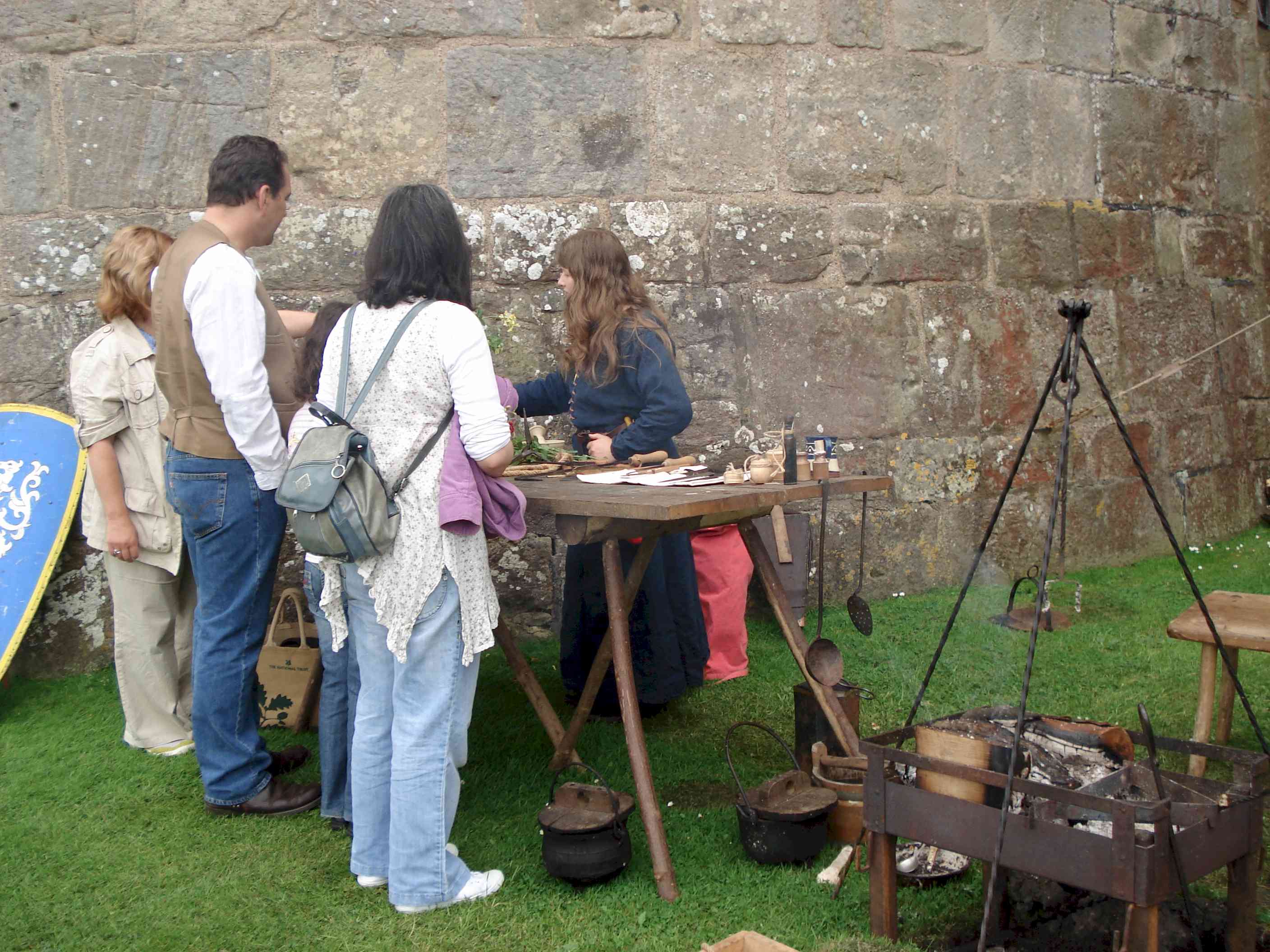 A display of herbs and preparations used in medicines and cooking